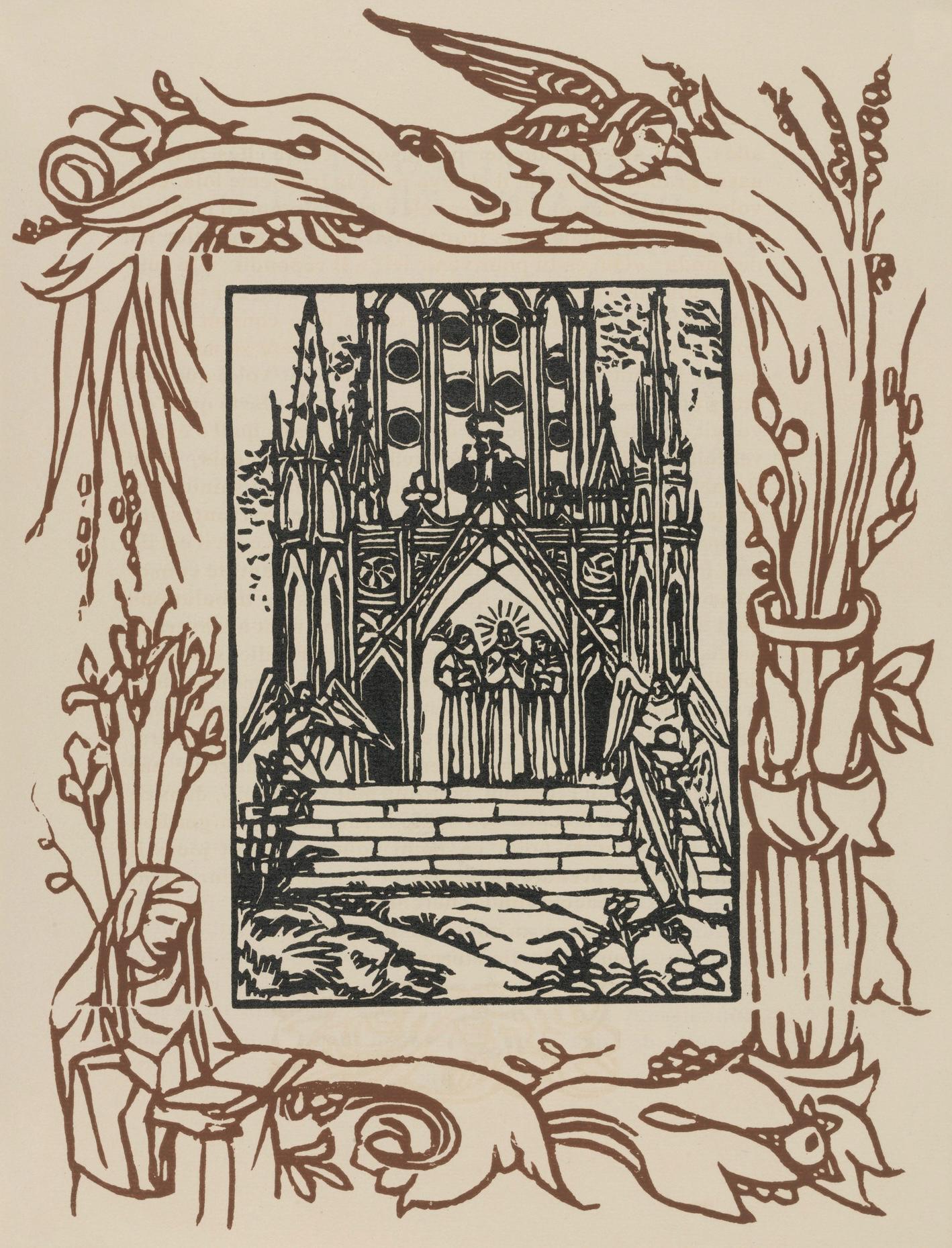 Mile Bernard, Composition (Morane, No. 100), Les Petites Fleurs De St. Franoise, Woodcut