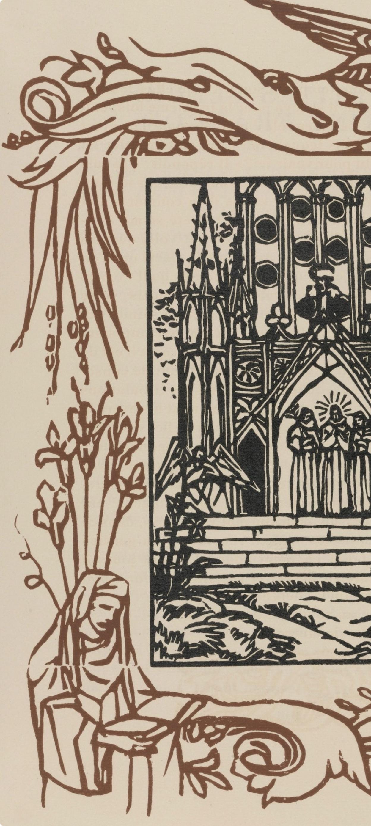 Mile Bernard, Composition (Morane, No. 100), Les Petites Fleurs De St. Franoise, Woodcut