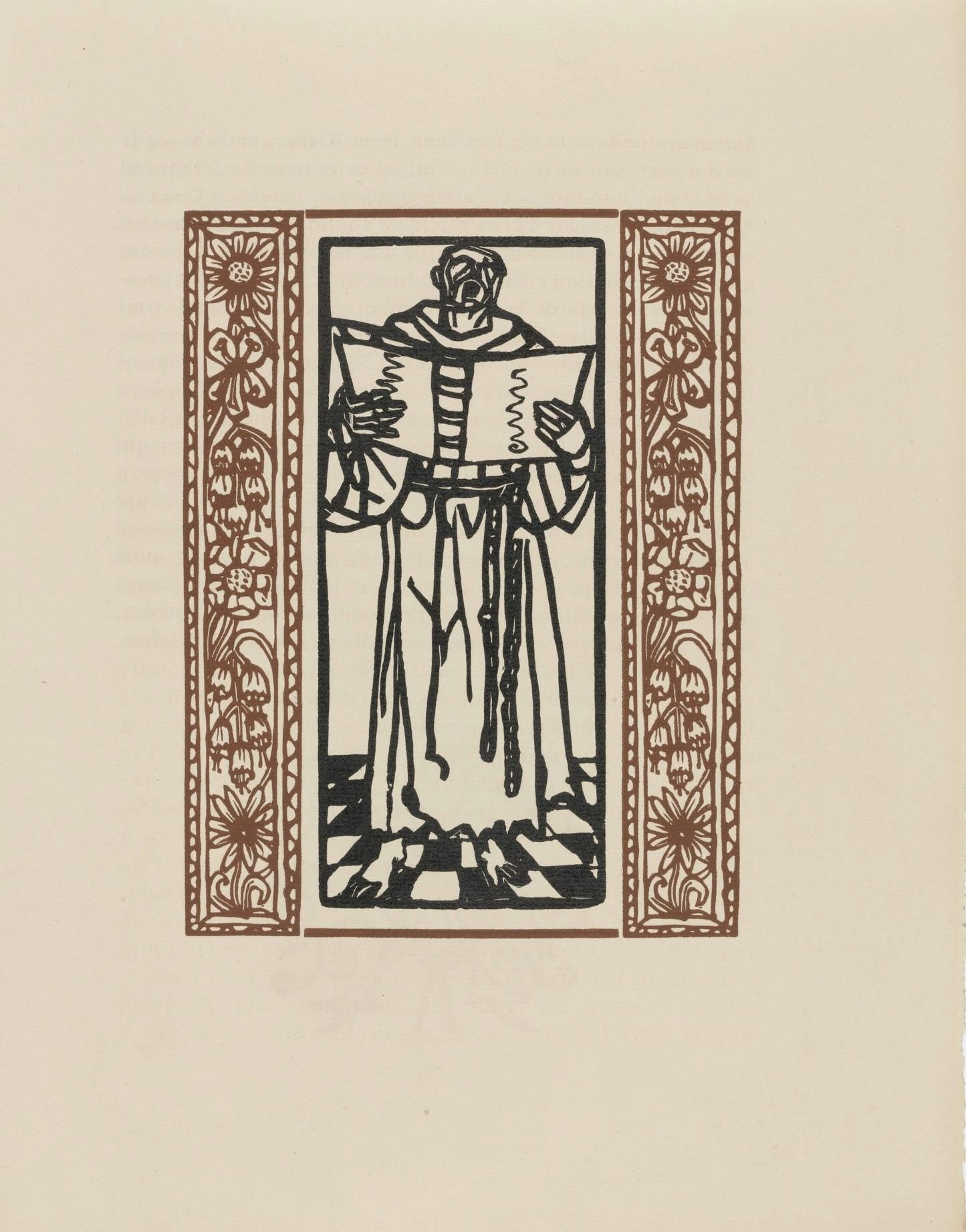 Mile Bernard, Composition (Morane, No. 100), Les Petites Fleurs De St. Franoise, Woodcut
