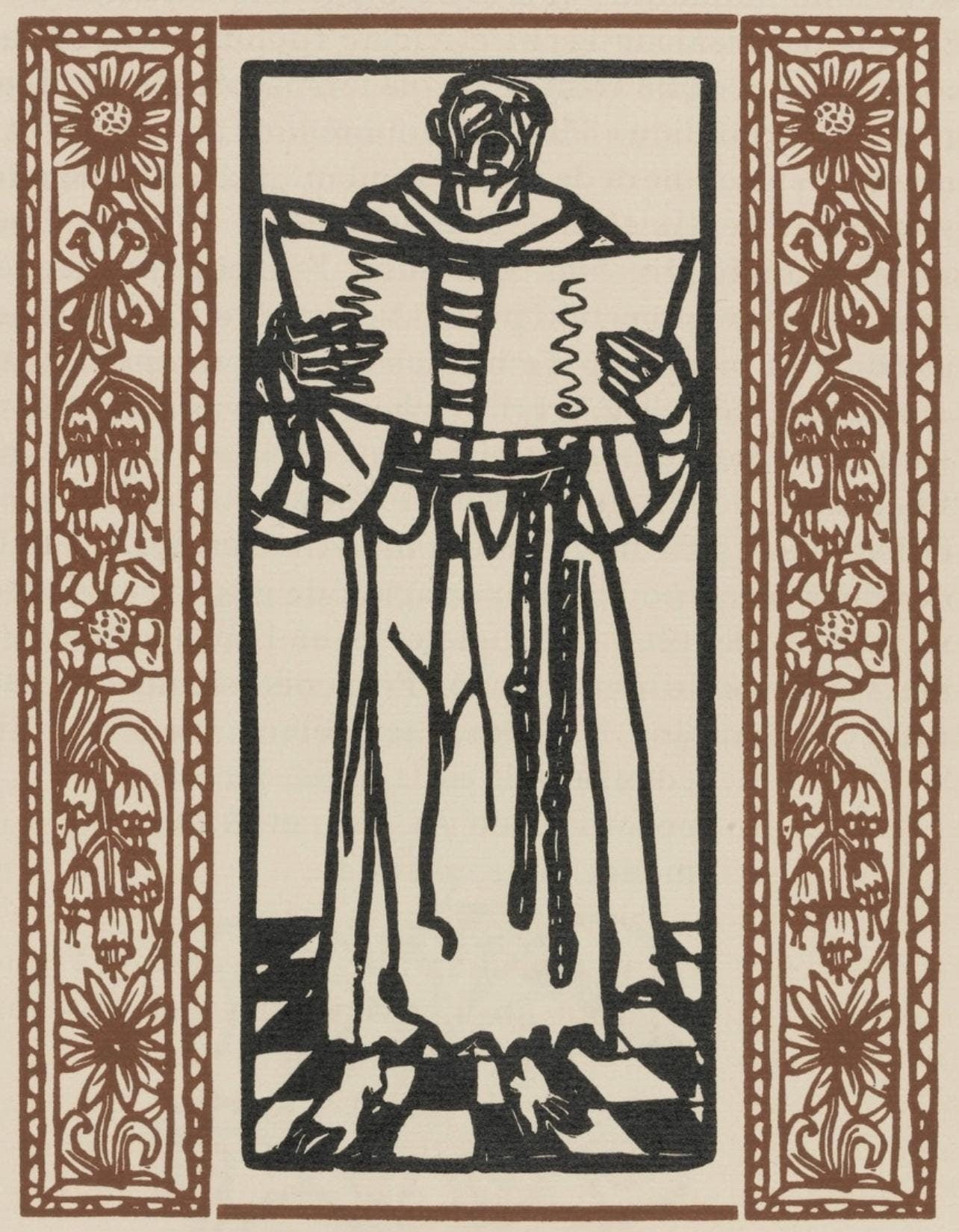 Mile Bernard, Composition (Morane, No. 100), Les Petites Fleurs De St. Franoise, Woodcut