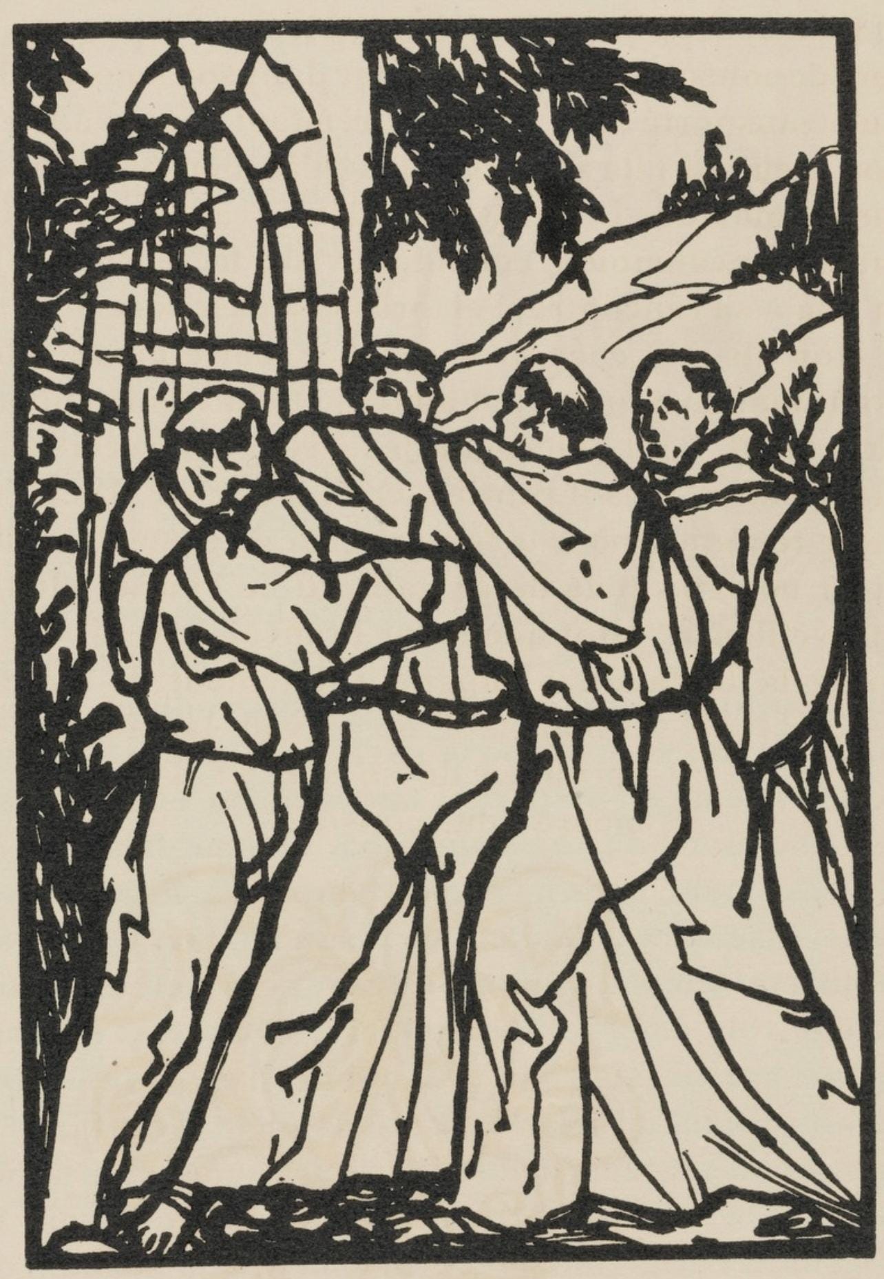 Mile Bernard, Composition (Morane, No. 100), Les Petites Fleurs De St. Franoise, Woodcut