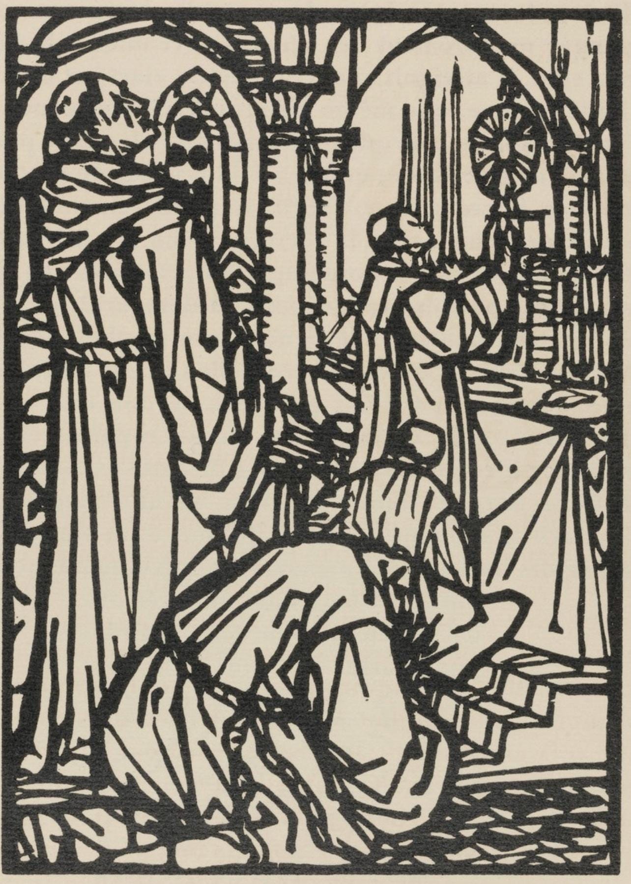 Mile Bernard, Composition (Morane, No. 100), Les Petites Fleurs De St. Franoise, Woodcut