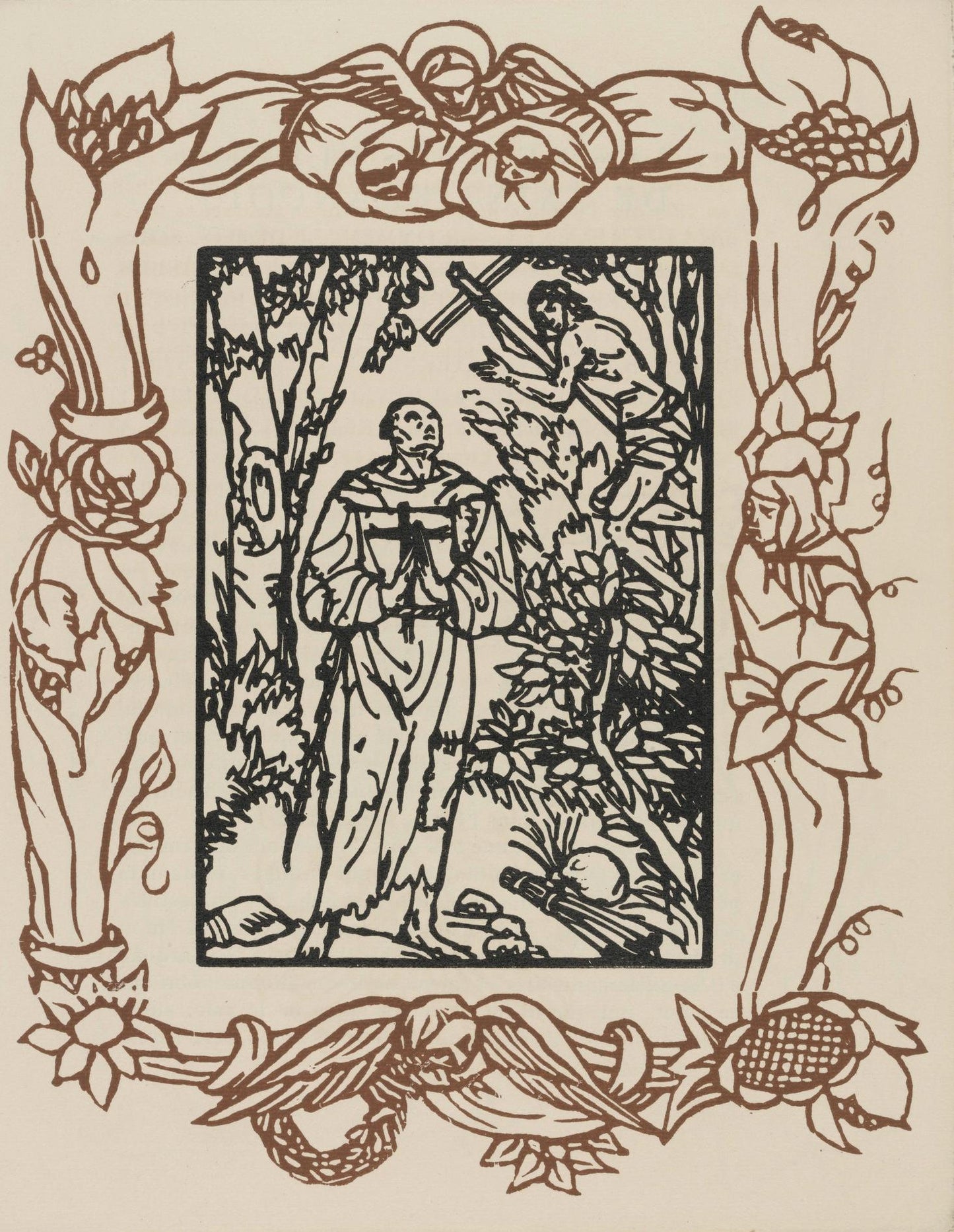 Mile Bernard, Composition (Morane, No. 100), Les Petites Fleurs De St. Franoise, Woodcut