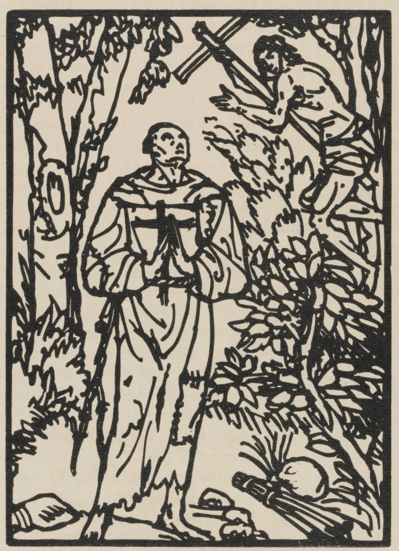 Mile Bernard, Composition (Morane, No. 100), Les Petites Fleurs De St. Franoise, Woodcut