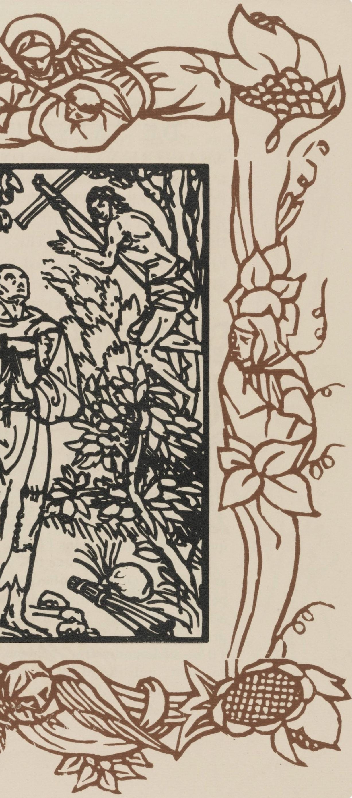 Mile Bernard, Composition (Morane, No. 100), Les Petites Fleurs De St. Franoise, Woodcut