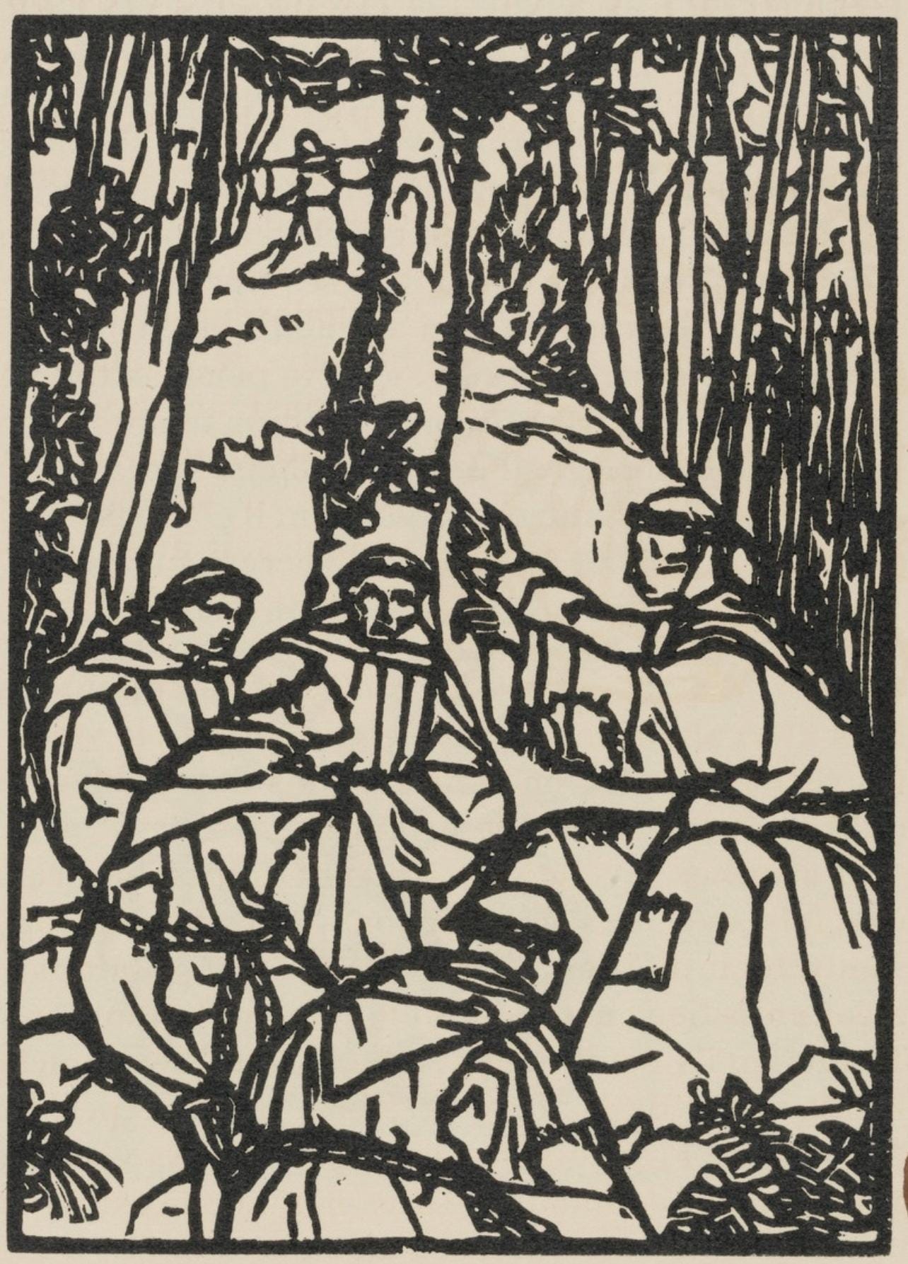 Mile Bernard, Composition (Morane, No. 100), Les Petites Fleurs De St. Franoise, Woodcut