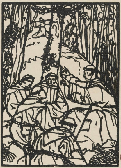Mile Bernard, Composition (Morane, No. 100), Les Petites Fleurs De St. Franoise, Woodcut