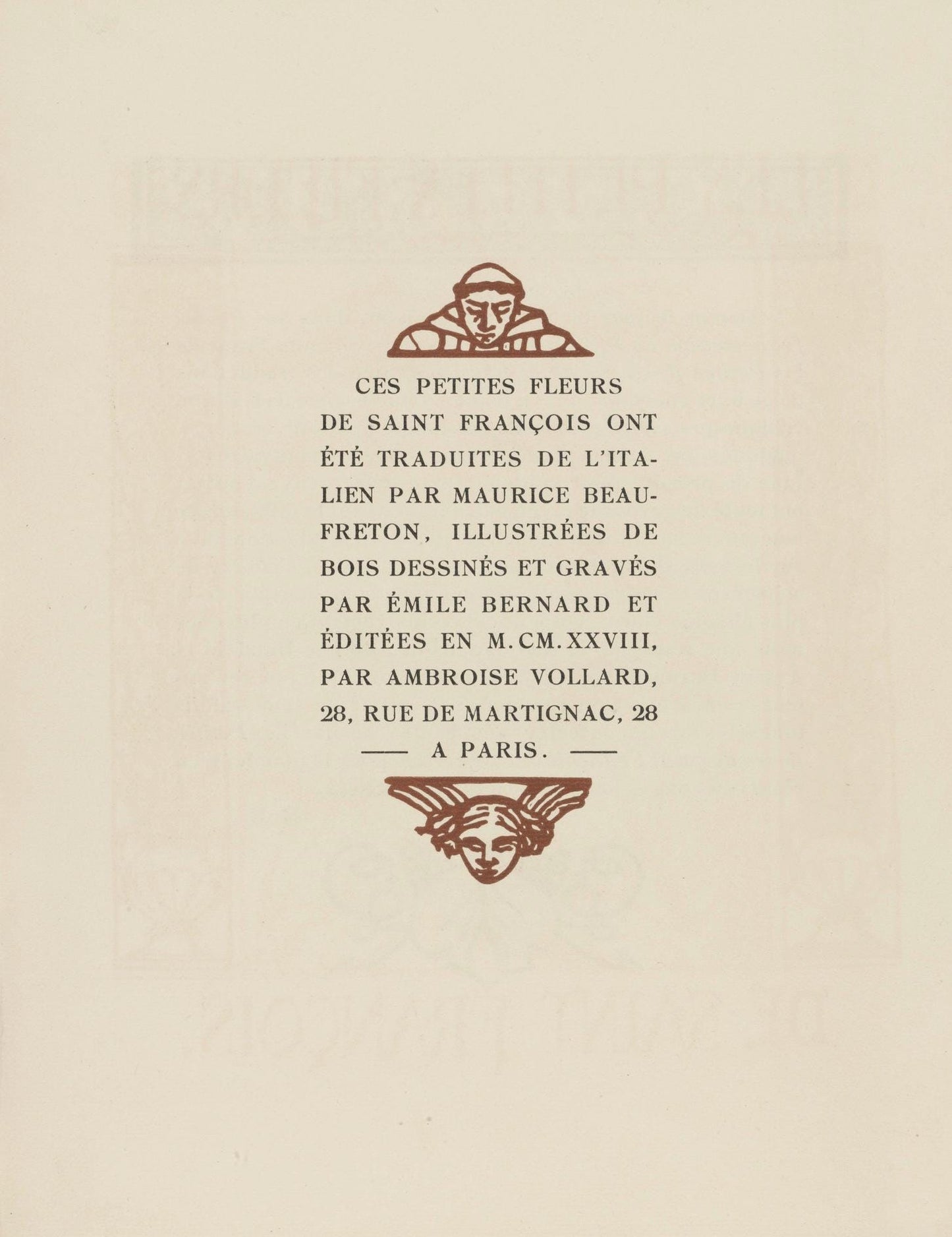 Mile Bernard, Composition (Morane, No. 100), Les Petites Fleurs De St. Franoise, Woodcut