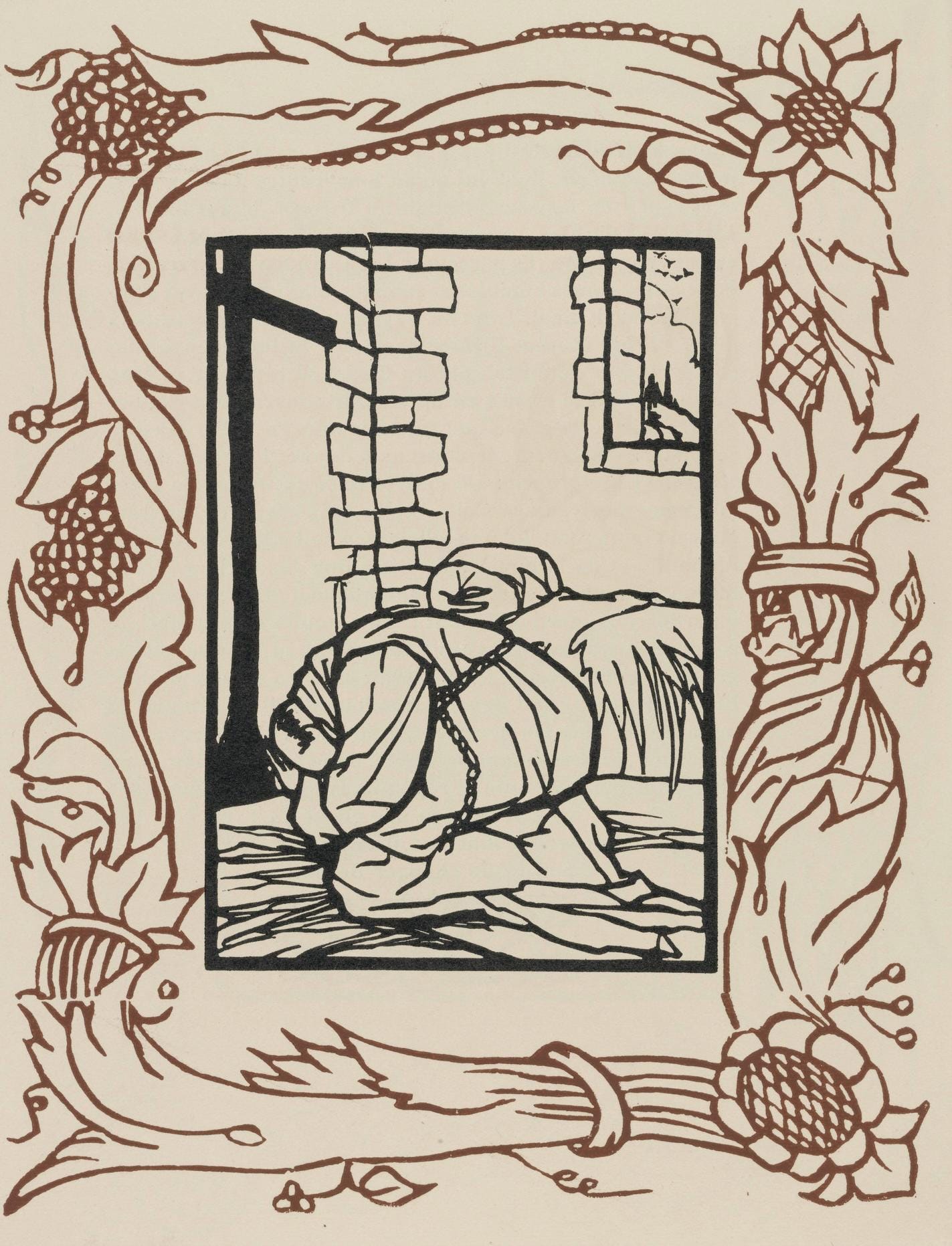 Mile Bernard, Composition (Morane, No. 100), Les Petites Fleurs De St. Franoise, Woodcut