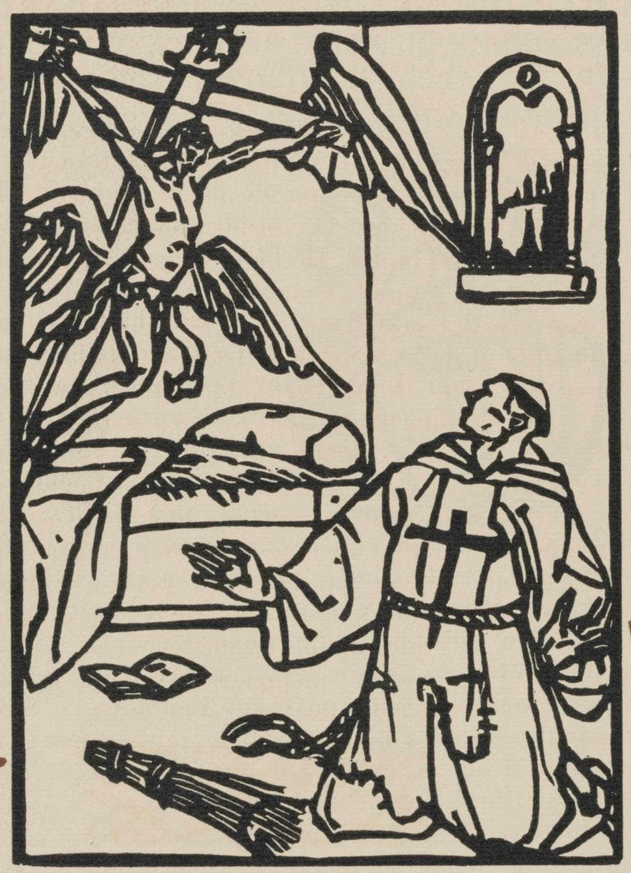 Mile Bernard, Composition (Morane, No. 100), Les Petites Fleurs De St. Franoise, Woodcut