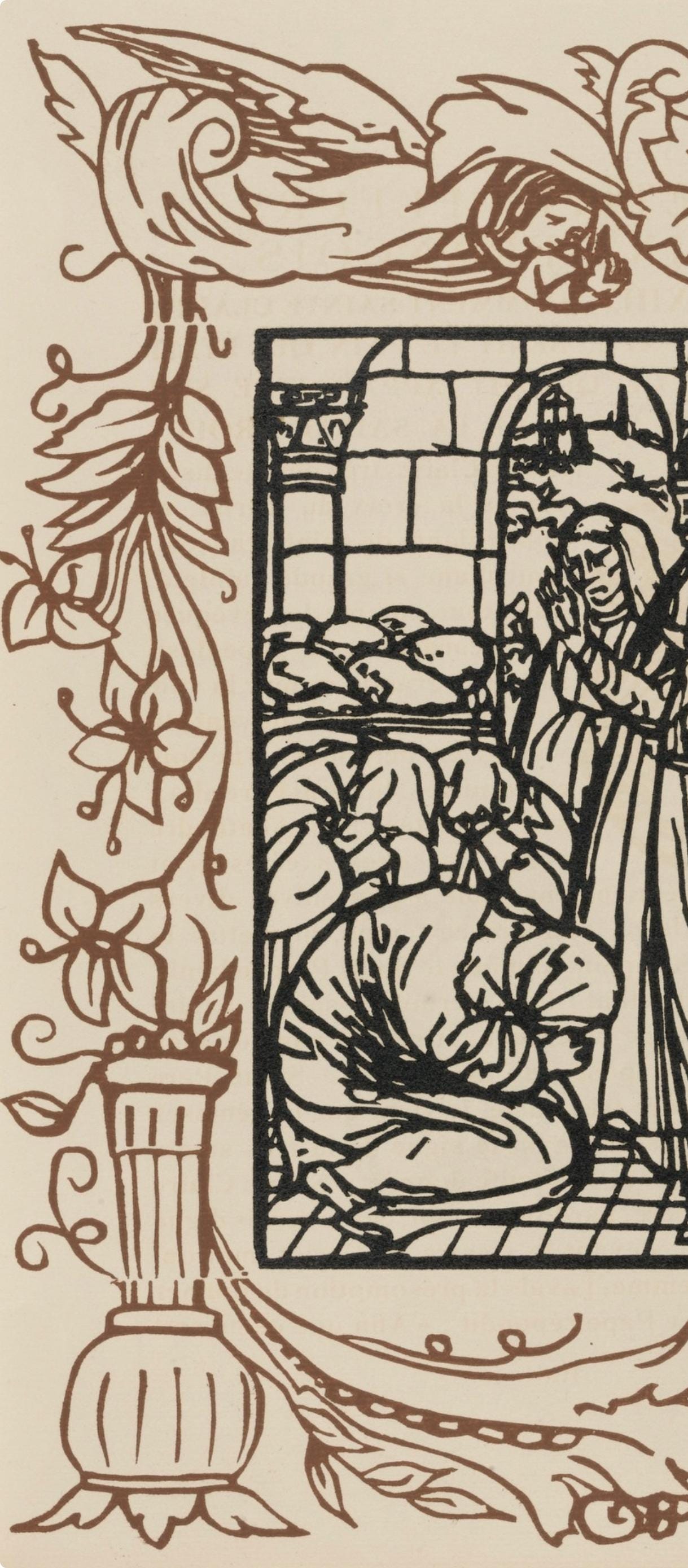 Mile Bernard, Composition (Morane, No. 100), Les Petites Fleurs De St. Franoise, Woodcut
