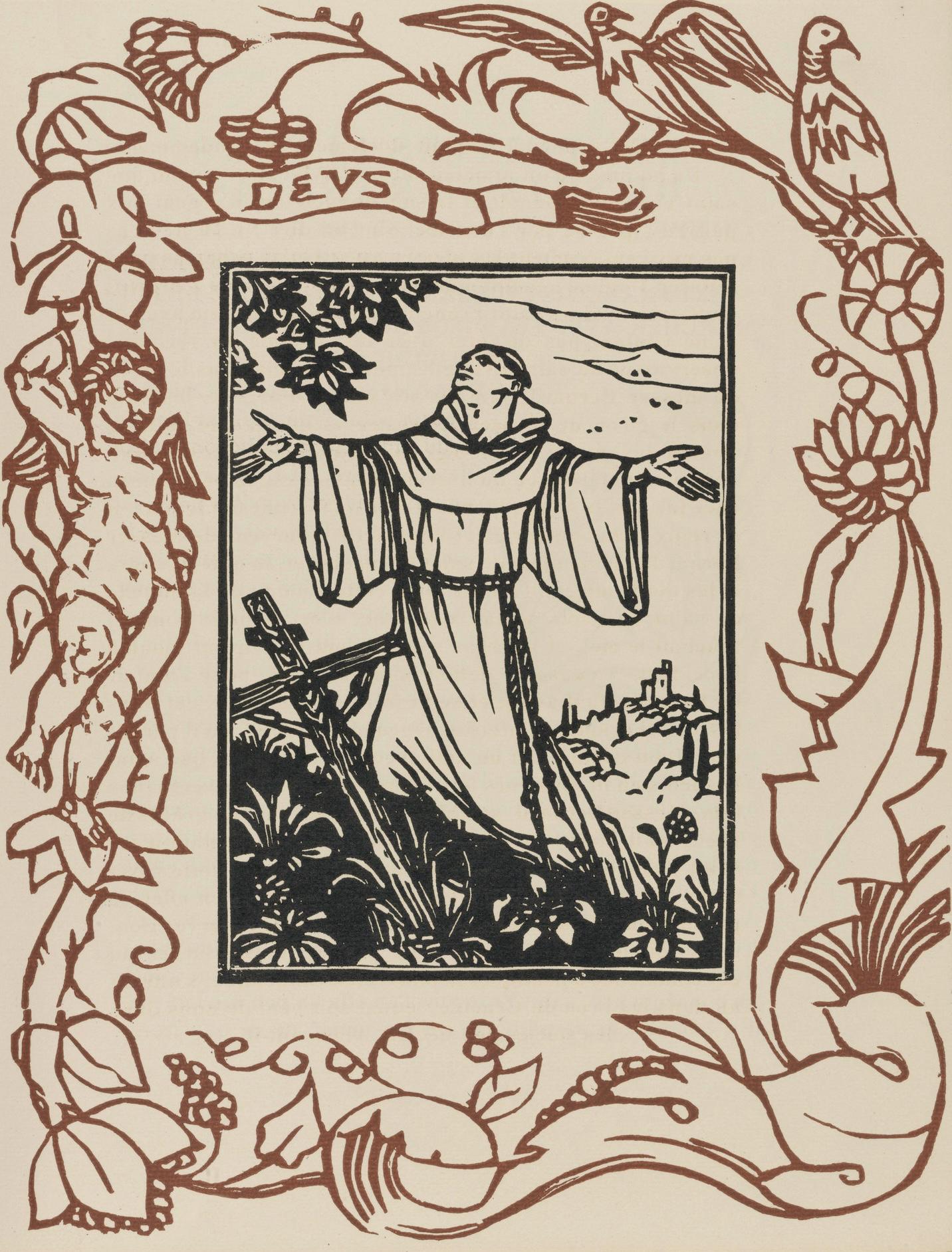 Mile Bernard, Composition (Morane, No. 100), Les Petites Fleurs De St. Franoise, Woodcut