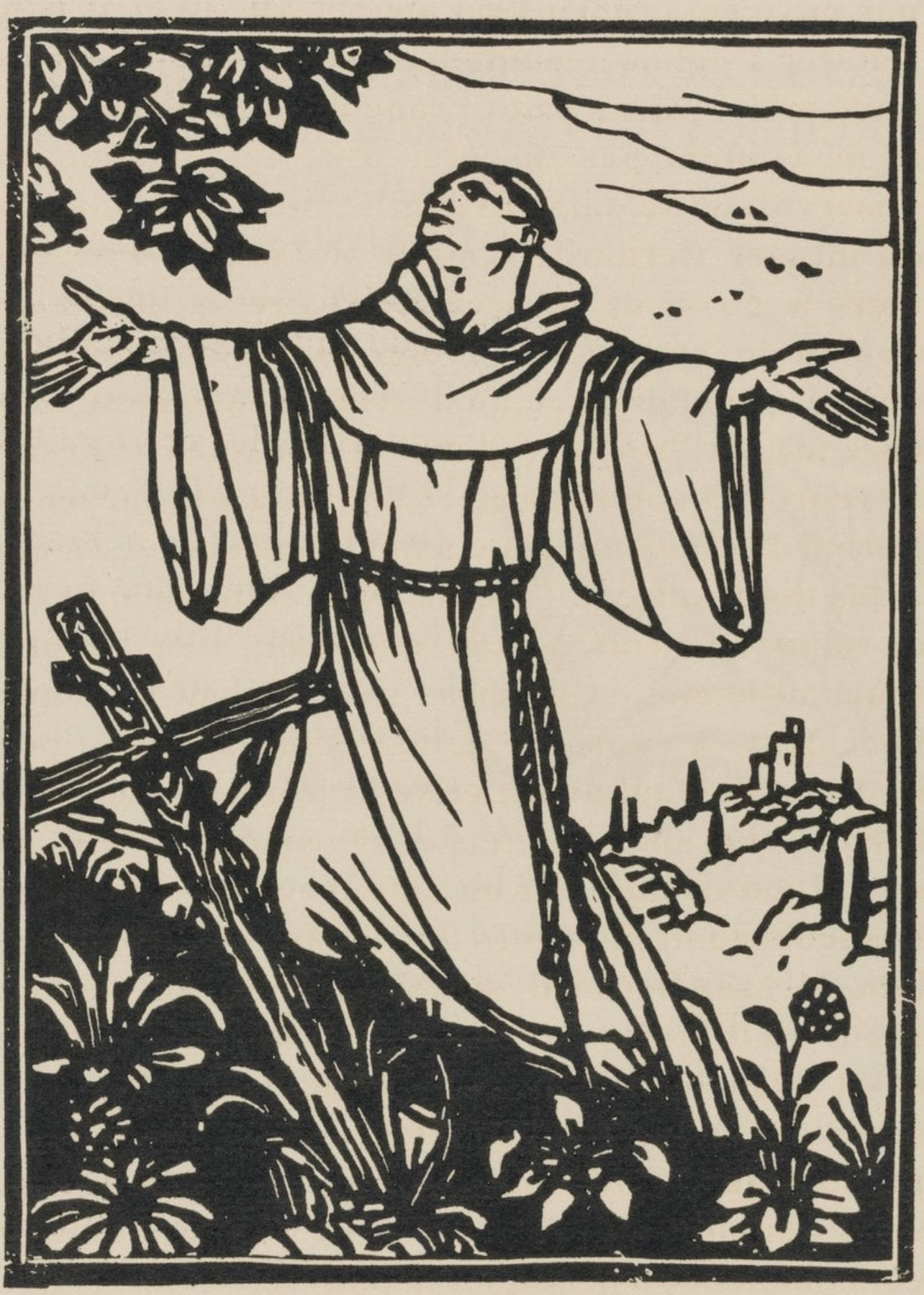 Mile Bernard, Composition (Morane, No. 100), Les Petites Fleurs De St. Franoise, Woodcut