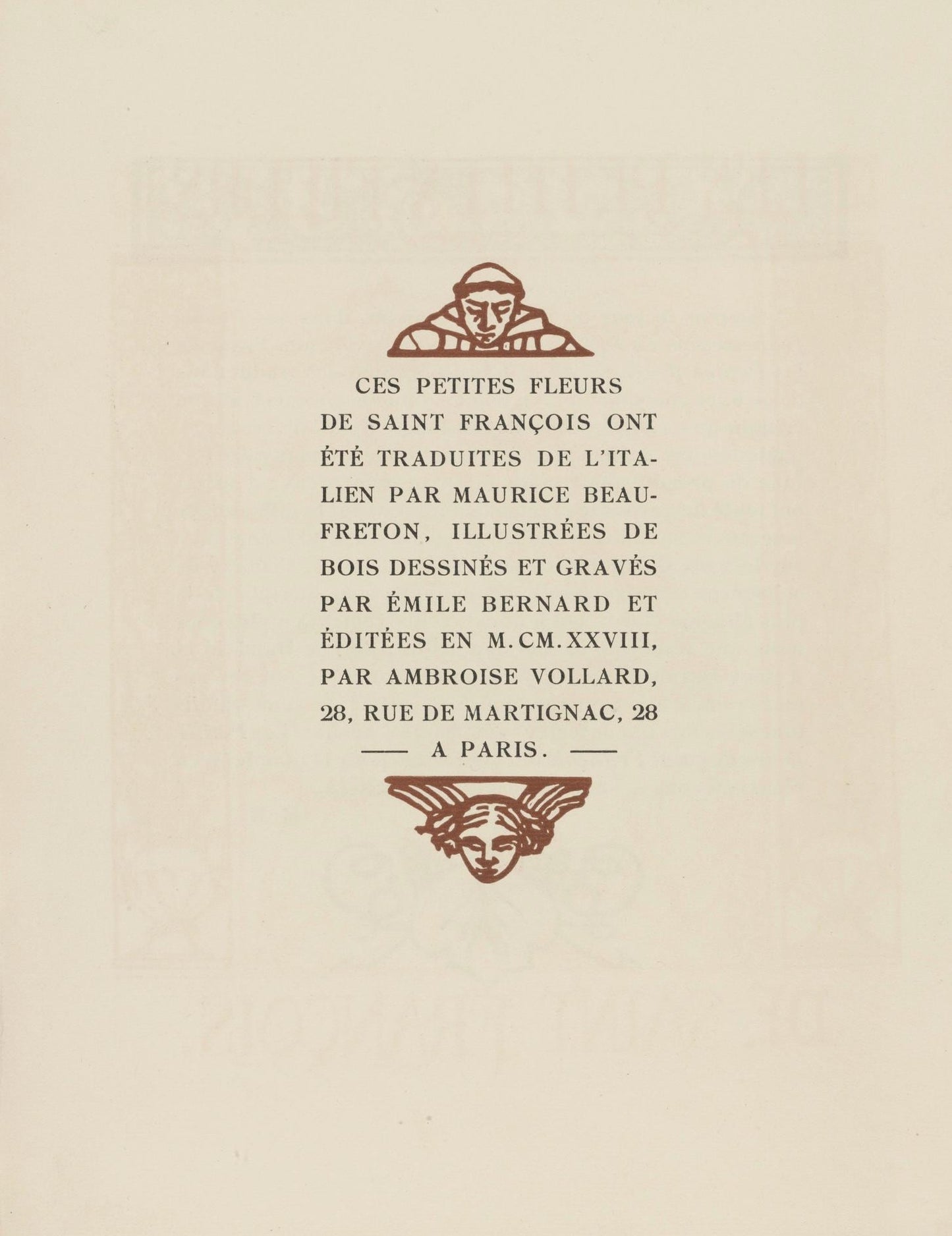 Mile Bernard, Composition (Morane, No. 100), Les Petites Fleurs De St. Franoise, Woodcut