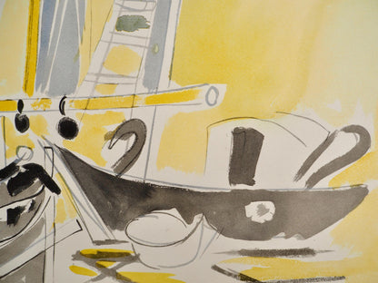 Douard Pignon, Composition, Arbres Et Voiles, Lithograph