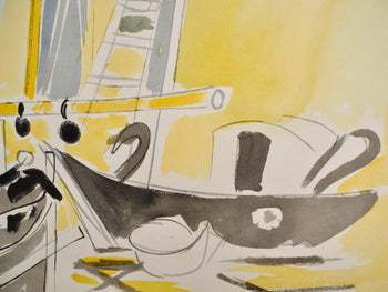 Douard Pignon, Composition, Arbres Et Voiles, Lithograph