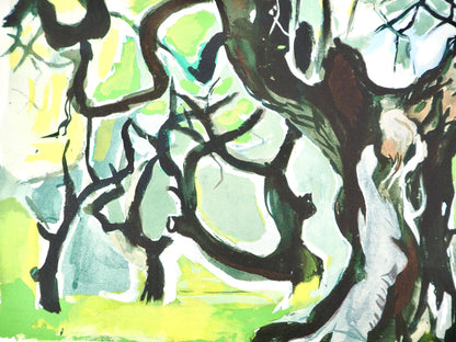 Douard Pignon, Composition, Arbres Et Voiles, Lithograph
