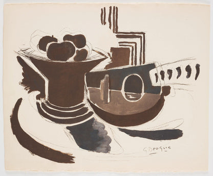 Georges Braque, Composition, Braque Espaces, 13 Dessins, Lavis, Aquarelles, Lithograph