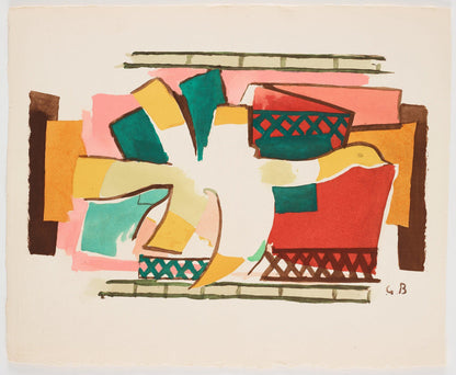 Georges Braque, Composition, Braque Espaces, 13 Dessins, Lavis, Aquarelles, Lithograph