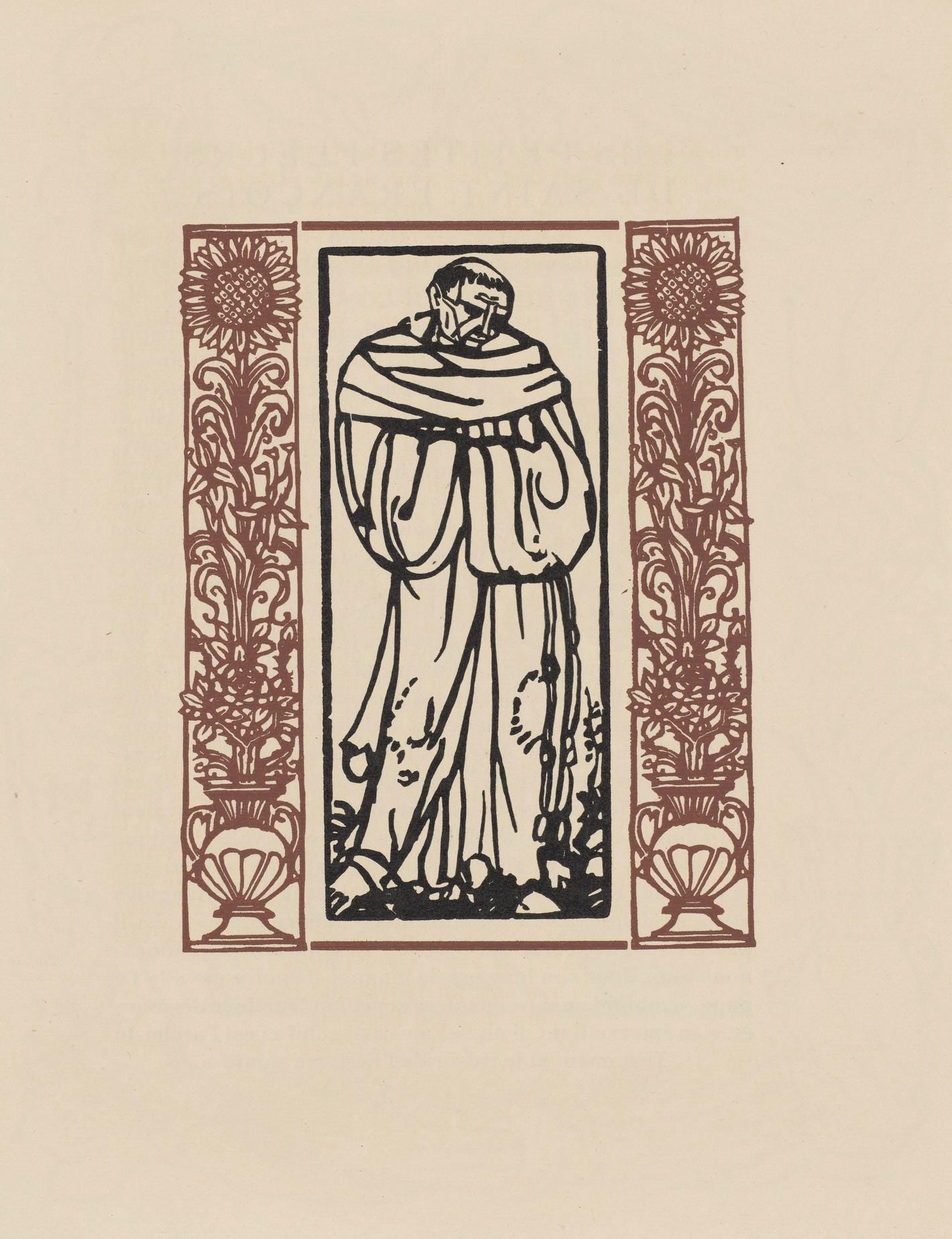 Mile Bernard, Composition (Morane, No. 100), Les Petites Fleurs De St. Franoise, Woodcut