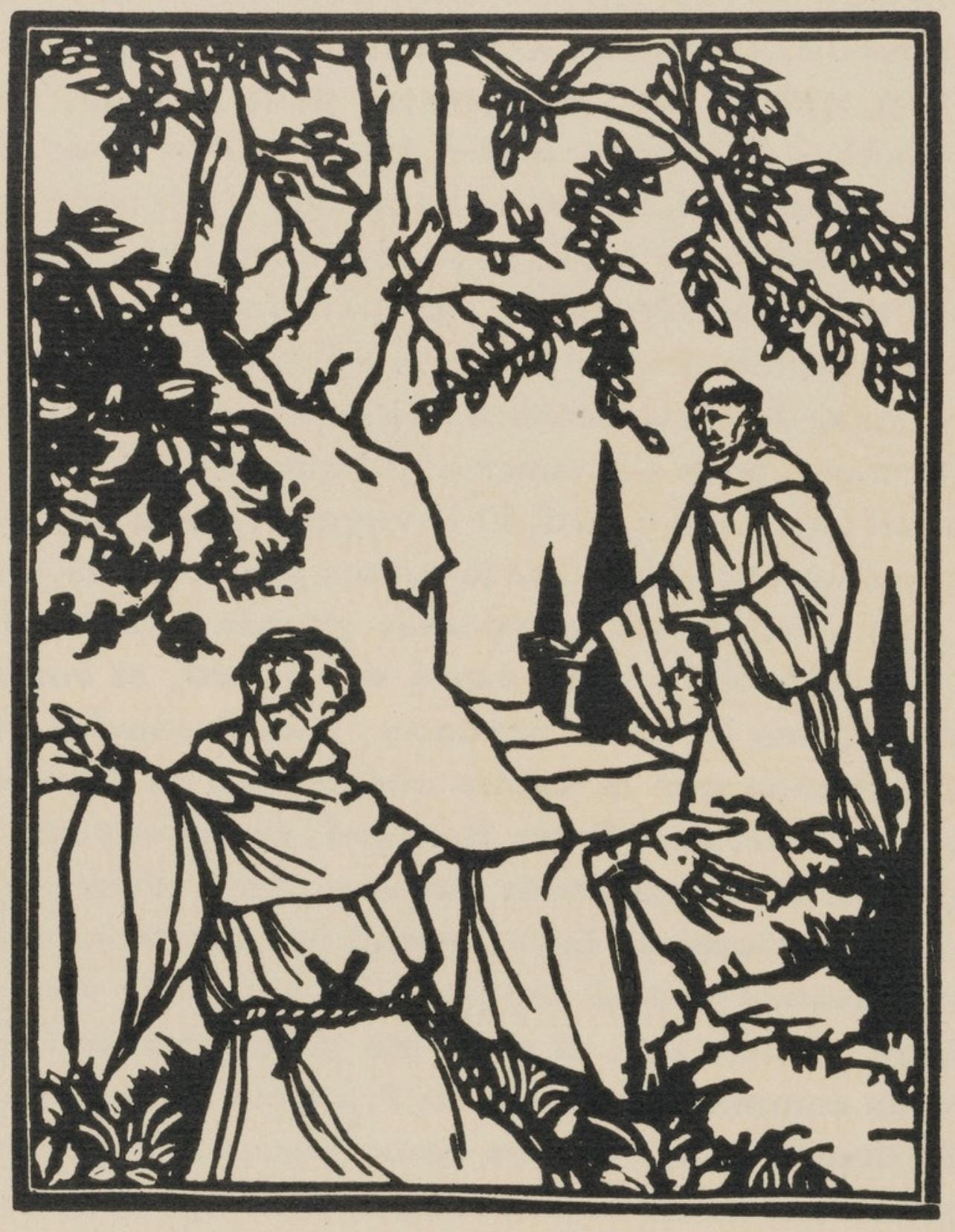 Mile Bernard, Composition (Morane, No. 100), Les Petites Fleurs De St. Franoise, Woodcut