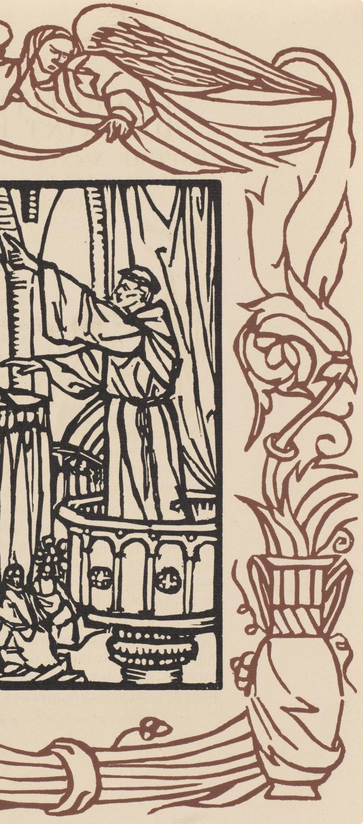Mile Bernard, Composition (Morane, No. 100), Les Petites Fleurs De St. Franoise, Woodcut