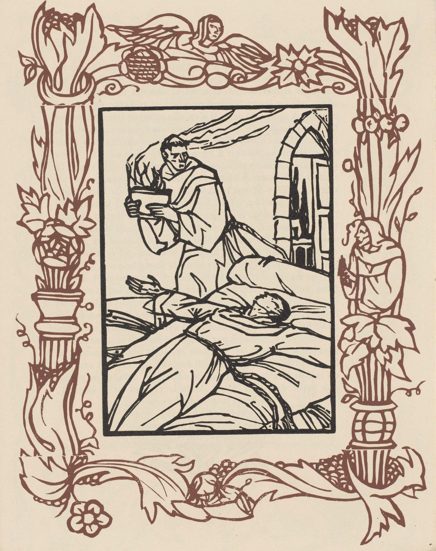 Mile Bernard, Composition (Morane, No. 100), Les Petites Fleurs De St. Franoise, Woodcut