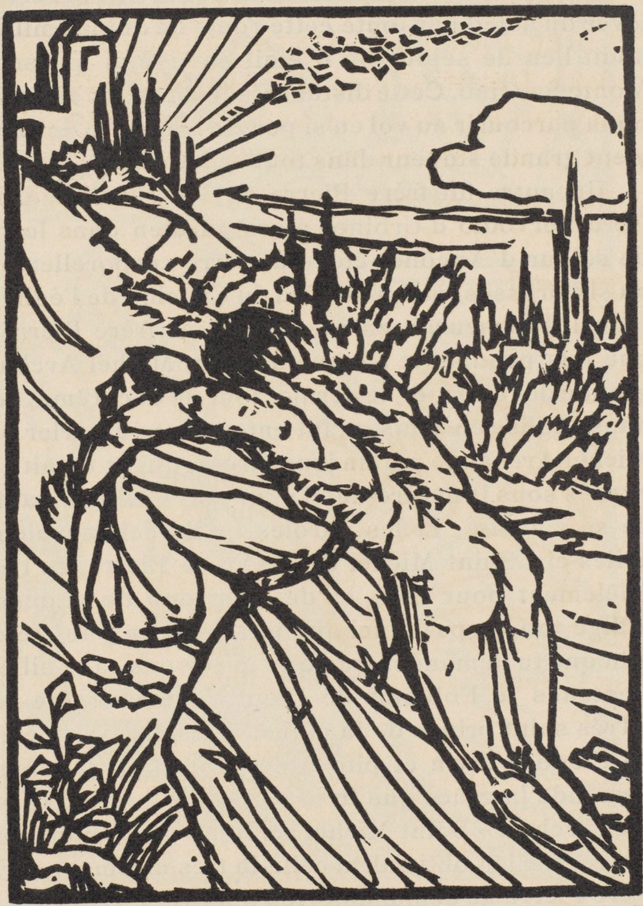 Mile Bernard, Composition (Morane, No. 100), Les Petites Fleurs De St. Franoise, Woodcut