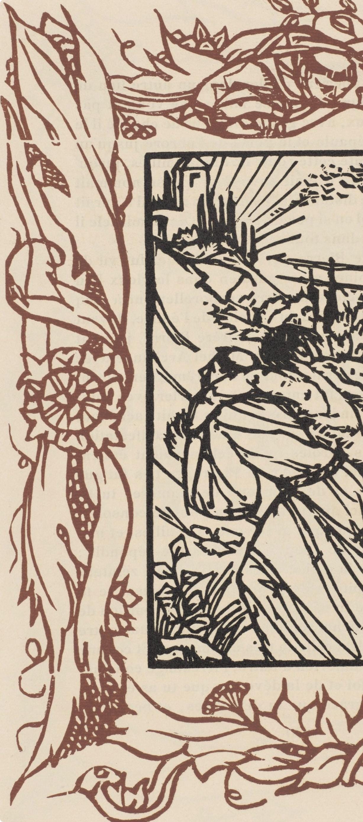 Mile Bernard, Composition (Morane, No. 100), Les Petites Fleurs De St. Franoise, Woodcut