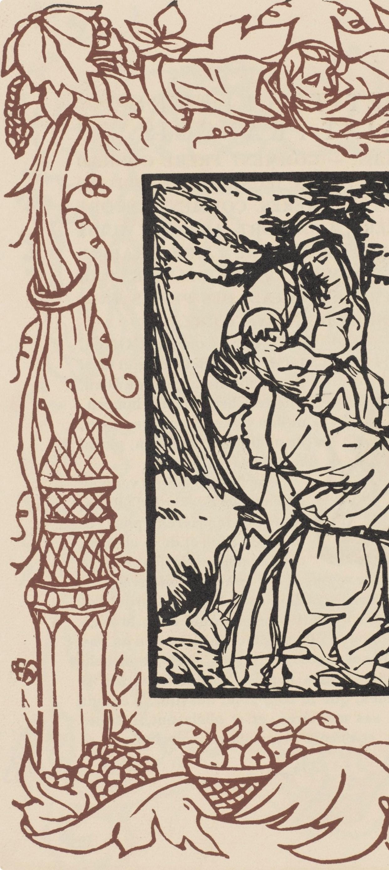 Mile Bernard, Composition (Morane, No. 100), Les Petites Fleurs De St. Franoise, Woodcut