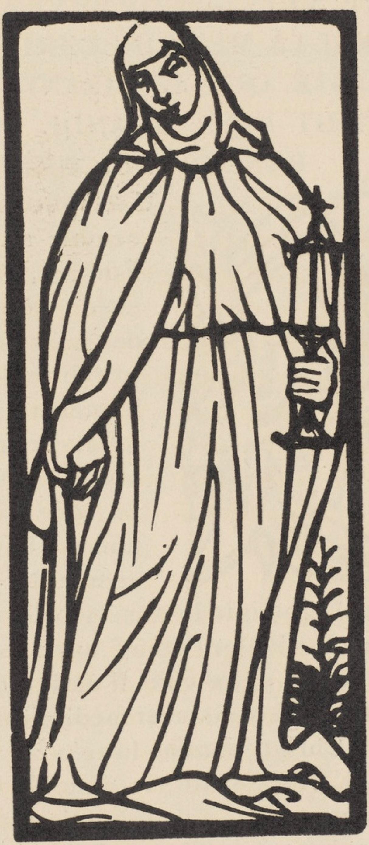Mile Bernard, Composition (Morane, No. 100), Les Petites Fleurs De St. Franoise, Woodcut