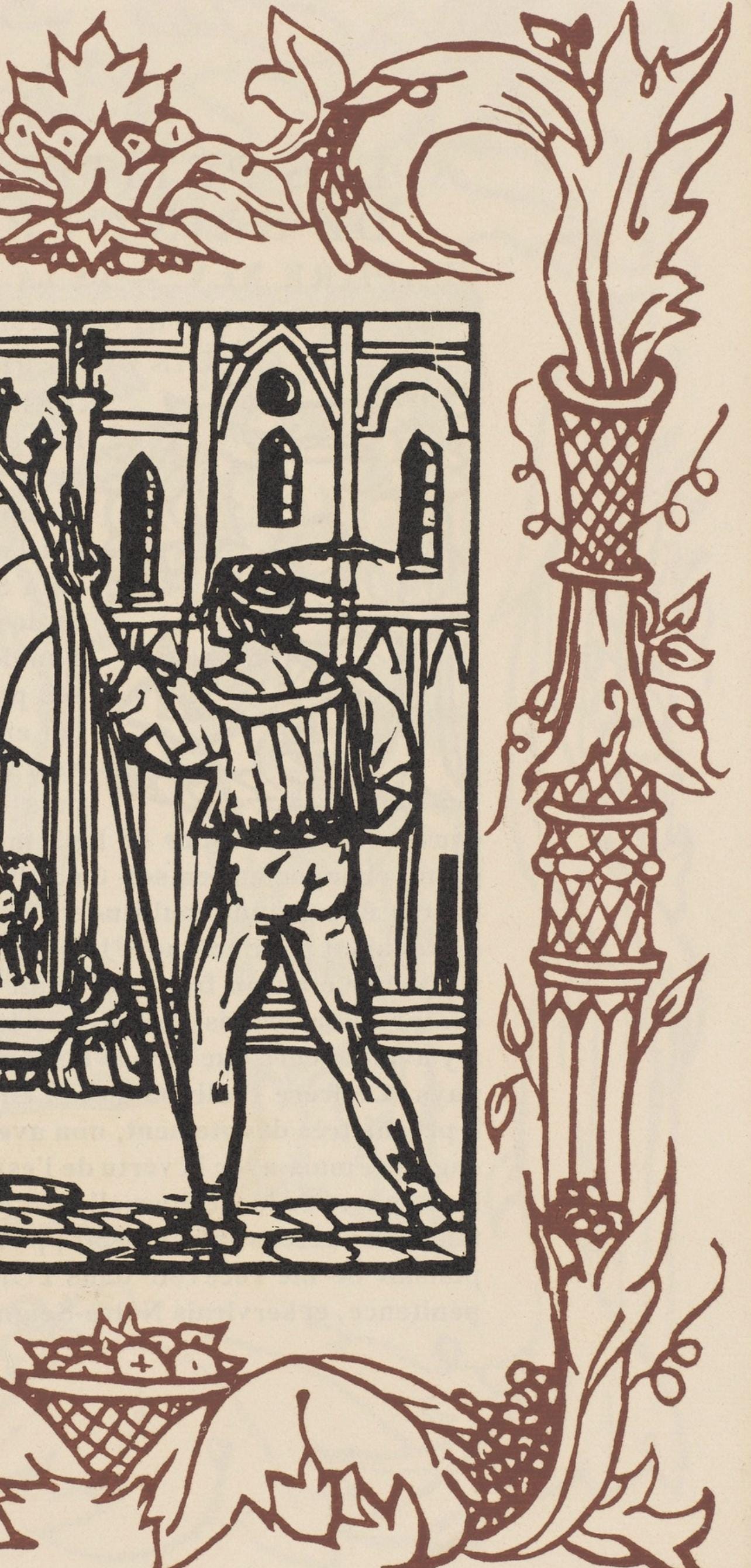 Mile Bernard, Composition (Morane, No. 100), Les Petites Fleurs De St. Franoise, Woodcut