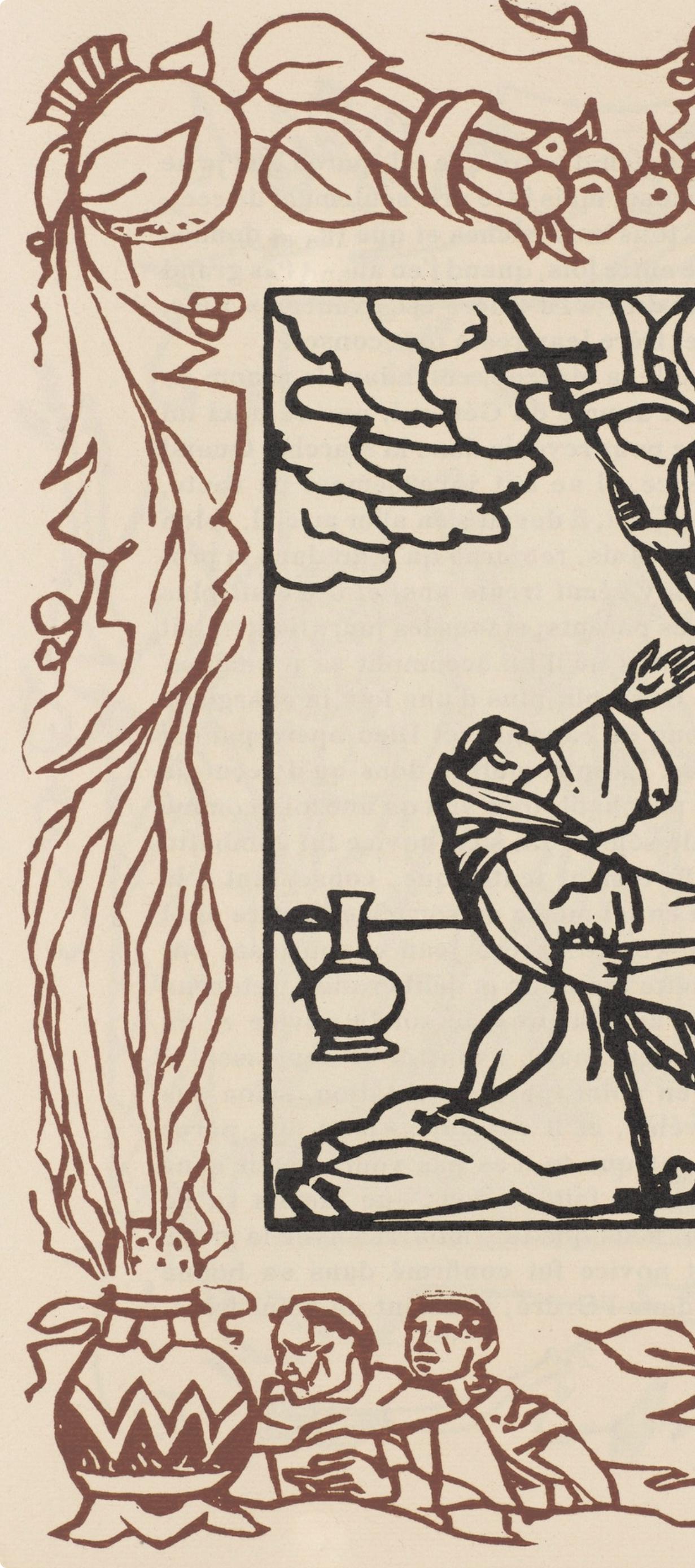 Mile Bernard, Composition (Morane, No. 100), Les Petites Fleurs De St. Franoise, Woodcut