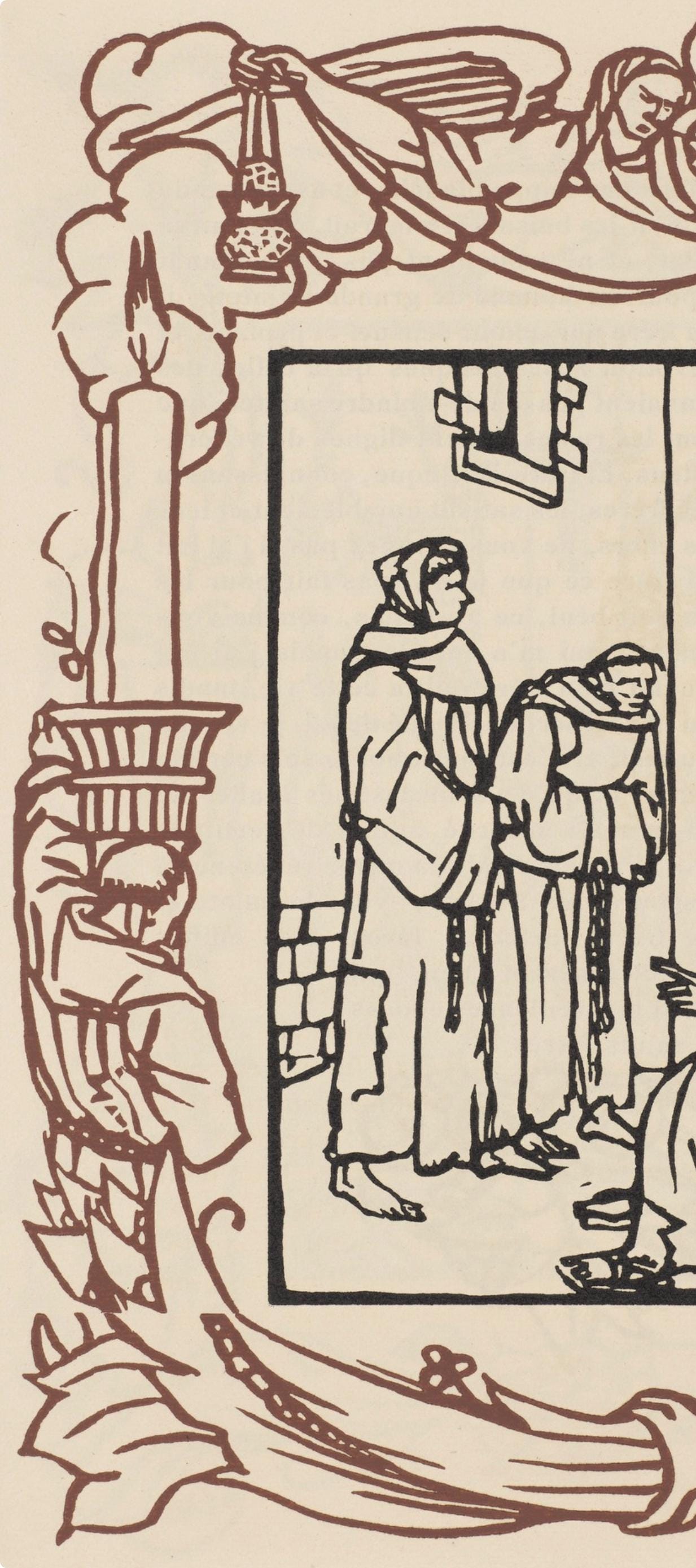 Mile Bernard, Composition (Morane, No. 100), Les Petites Fleurs De St. Franoise, Woodcut