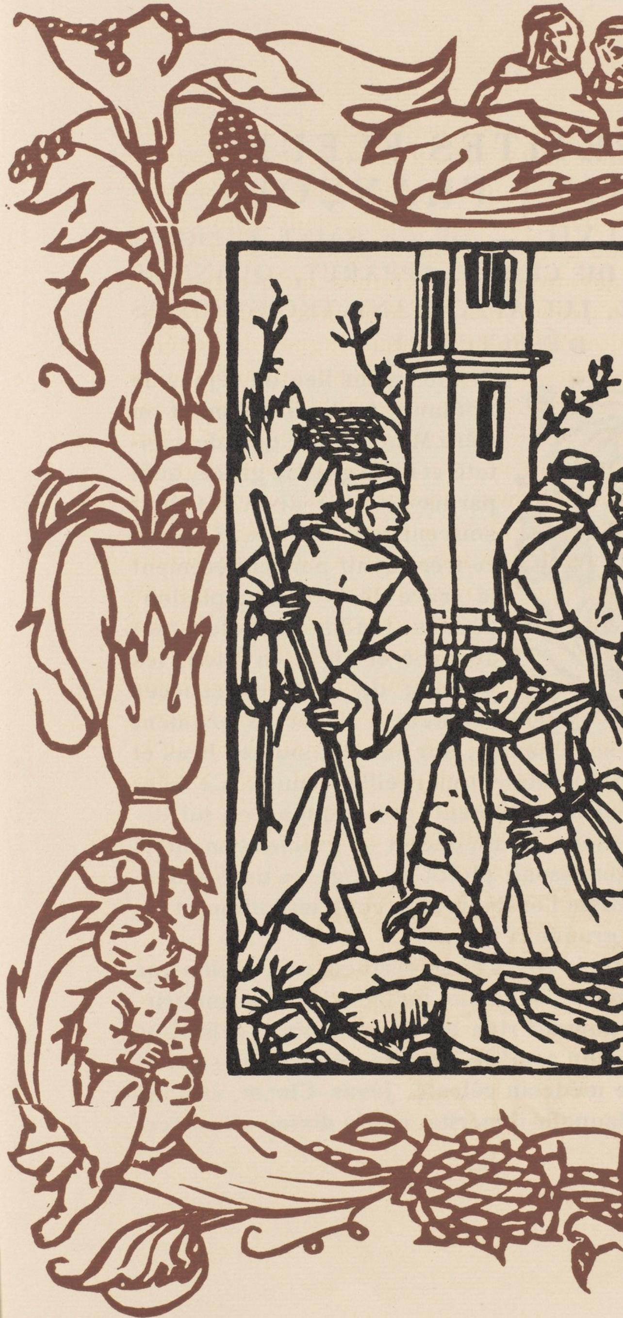 Mile Bernard, Composition (Morane, No. 100), Les Petites Fleurs De St. Franoise, Woodcut