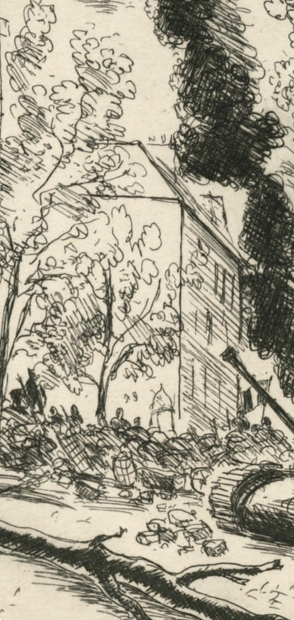 Andr Dignimont, Composition, Jours De Gloire, Histoire De La Libration De Paris, Etching