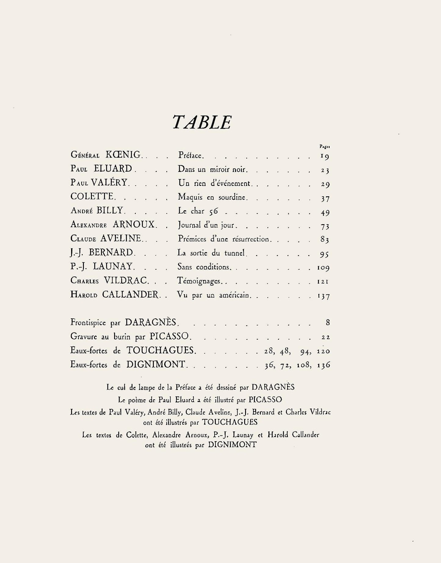 Pablo Picasso, Femme De Face (Bloch 372; Baer 700; Cramer 41), Jours De Gloire, Histoire De La