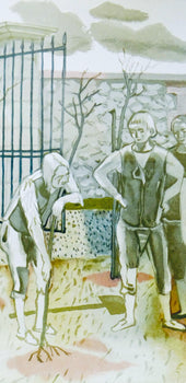 Maurice Brianchon, Le Vieillard Et Les Trois Jeunes, Vingt Fables De La Fontaine, Woodcut