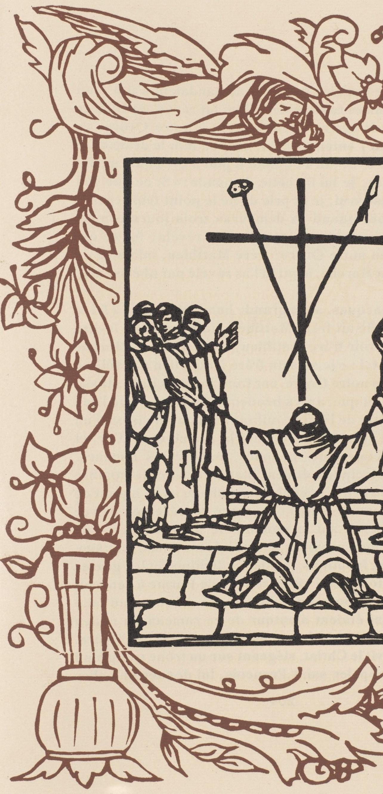 Mile Bernard, Composition (Morane, No. 100), Les Petites Fleurs De St. Franoise, Woodcut