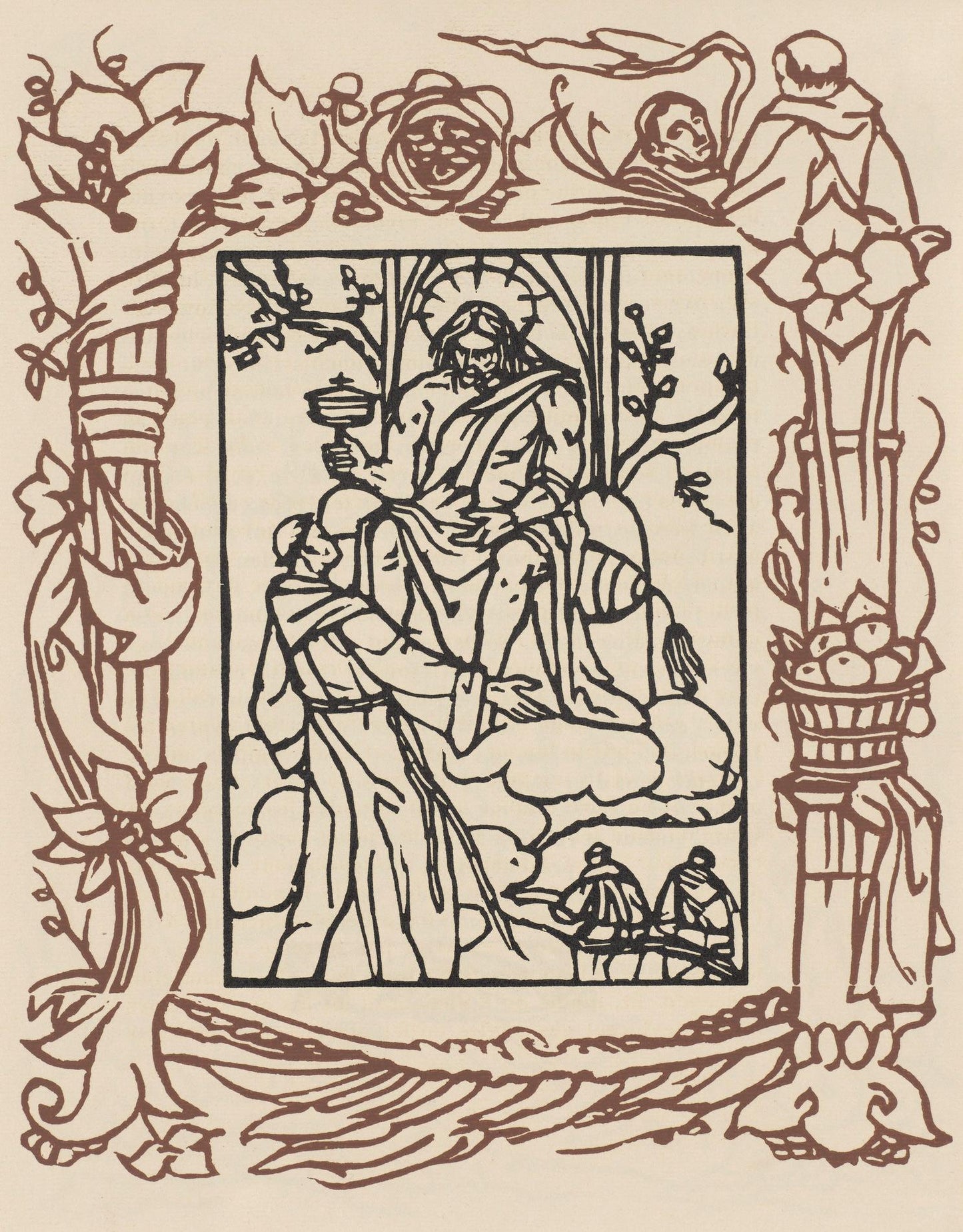 Mile Bernard, Composition (Morane, No. 100), Les Petites Fleurs De St. Franoise, Woodcut