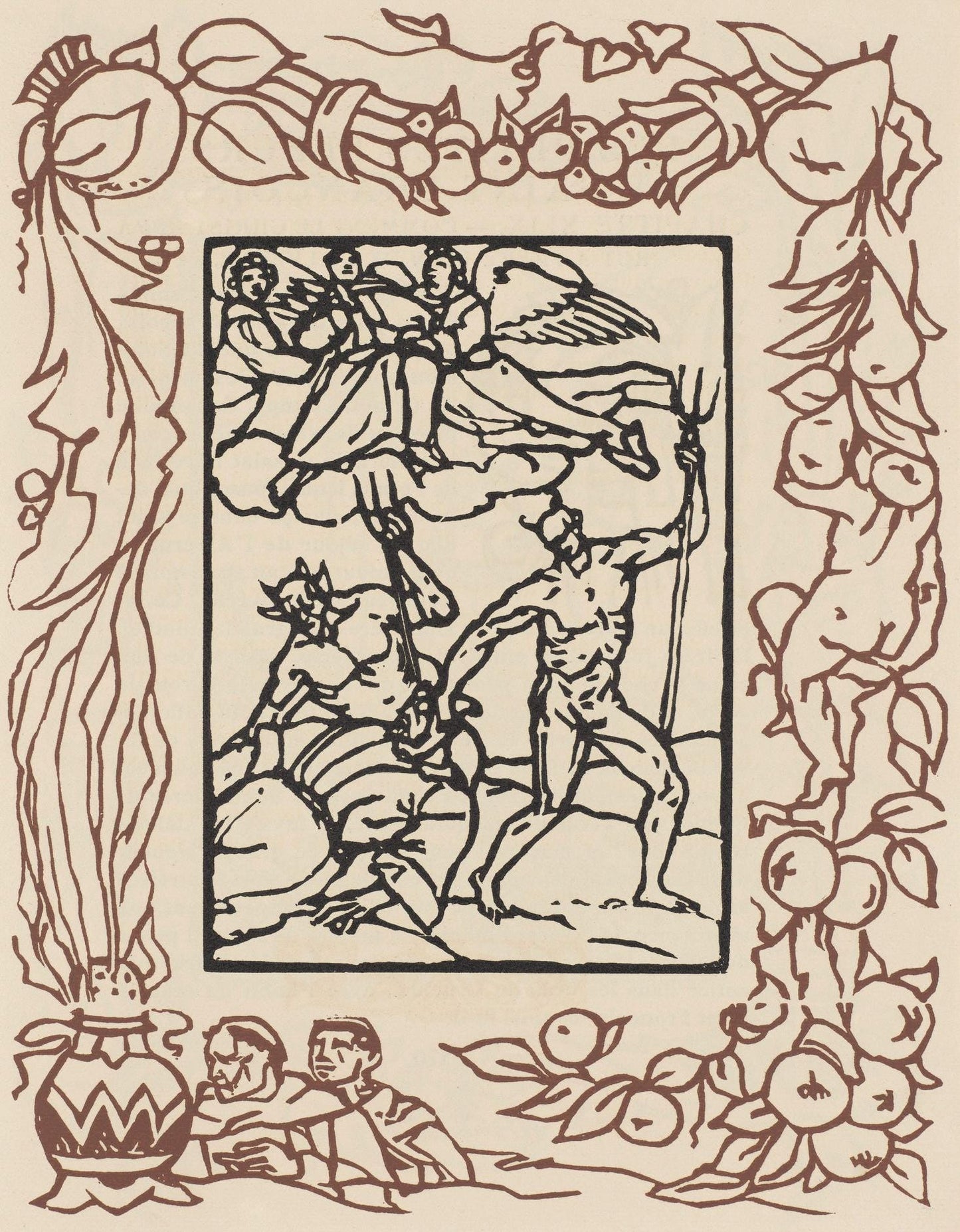 Mile Bernard, Composition (Morane, No. 100), Les Petites Fleurs De St. Franoise, Woodcut