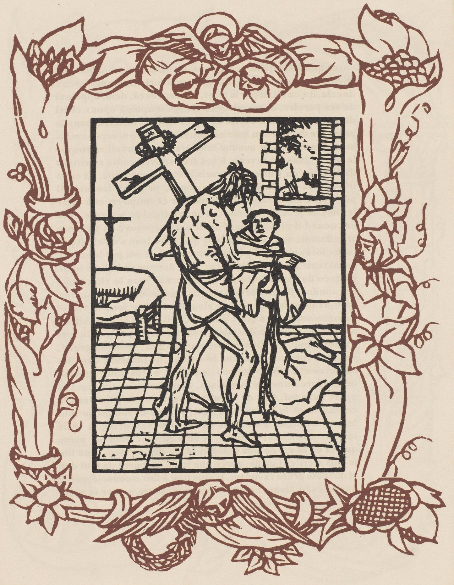 Mile Bernard, Composition (Morane, No. 100), Les Petites Fleurs De St. Franoise, Woodcut