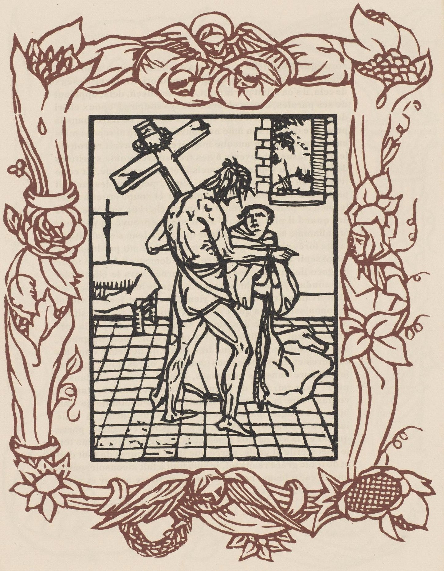 Mile Bernard, Composition (Morane, No. 100), Les Petites Fleurs De St. Franoise, Woodcut