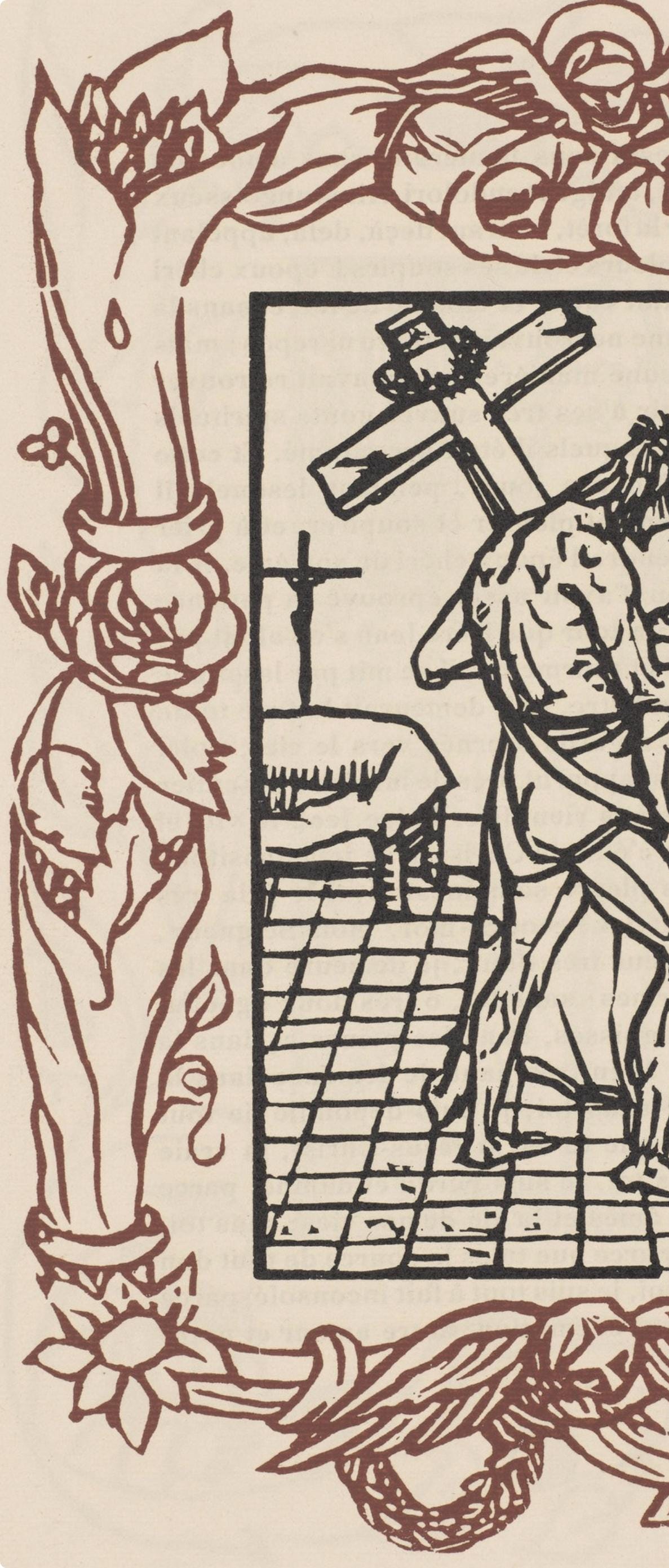 Mile Bernard, Composition (Morane, No. 100), Les Petites Fleurs De St. Franoise, Woodcut