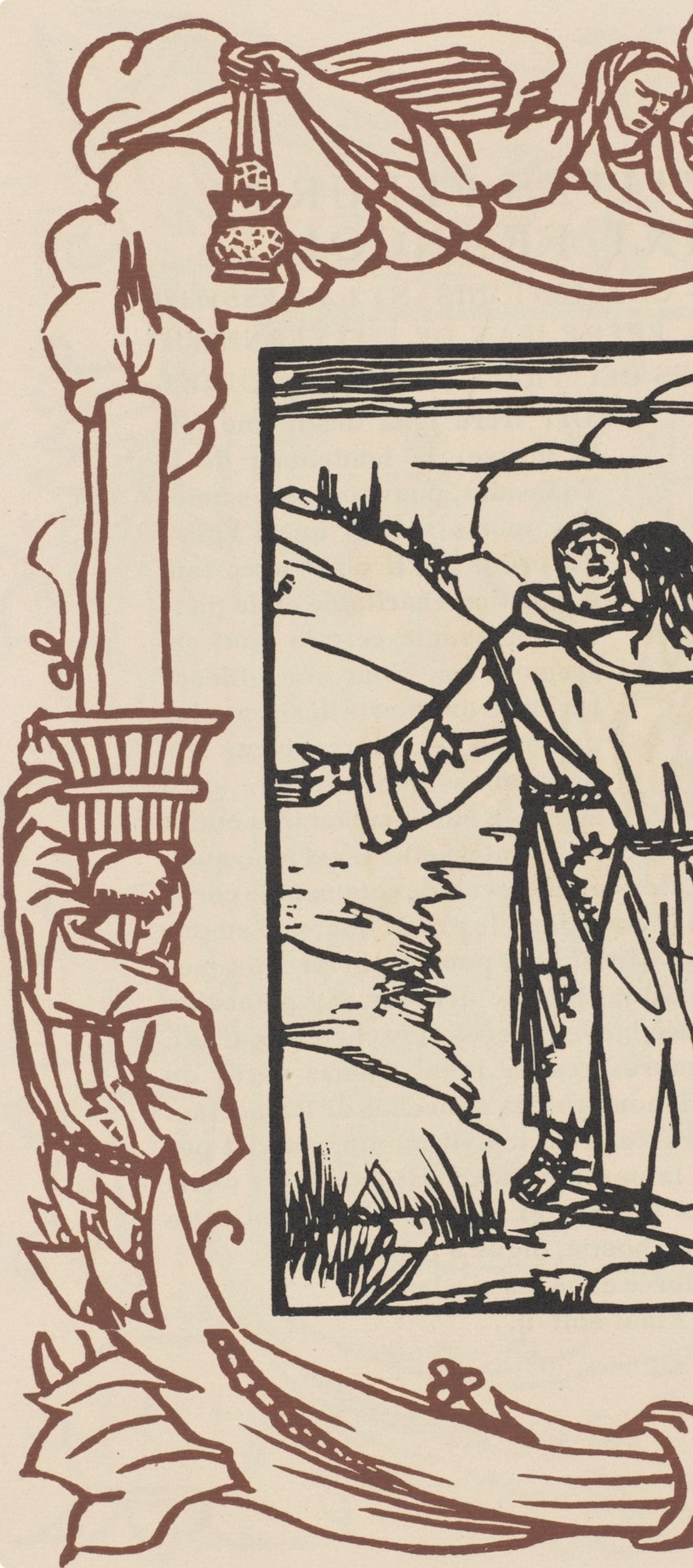 Mile Bernard, Composition (Morane, No. 100), Les Petites Fleurs De St. Franoise, Woodcut