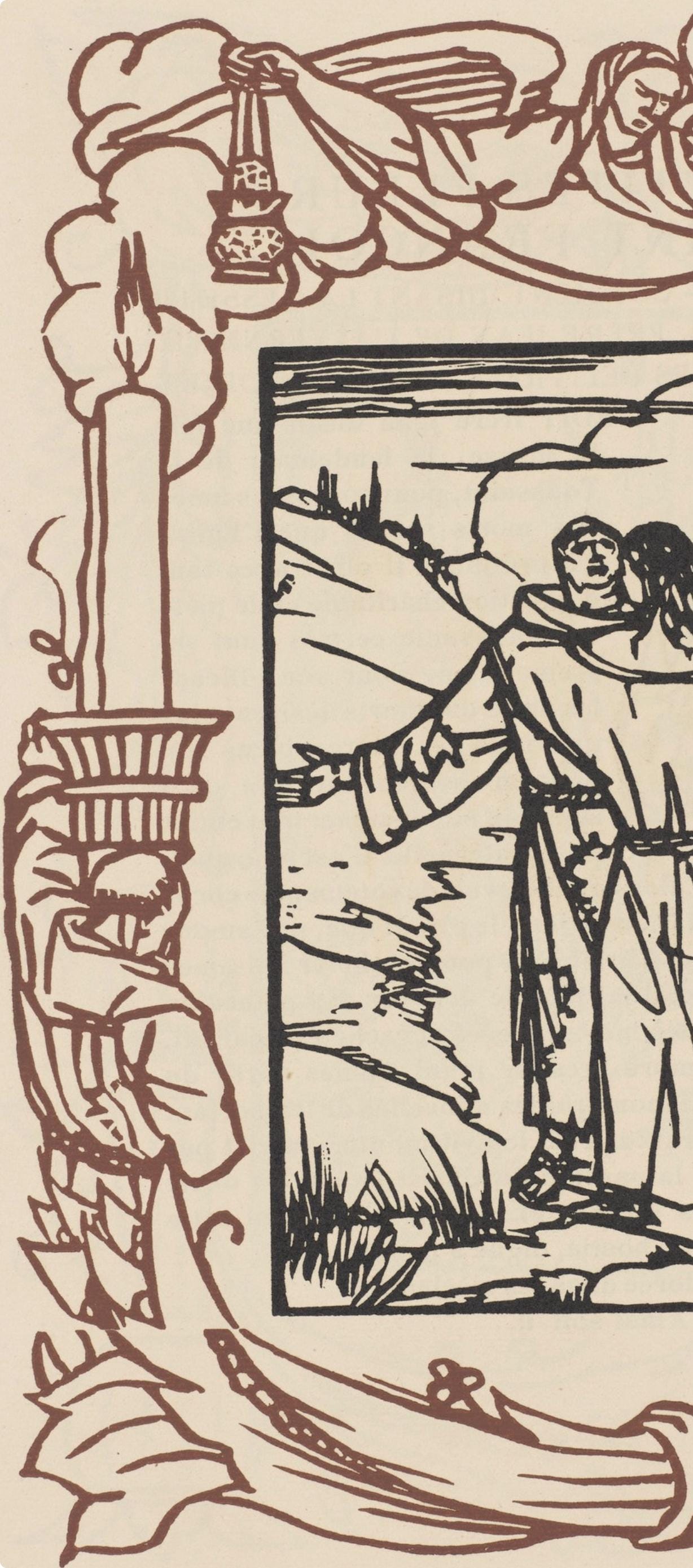 Mile Bernard, Composition (Morane, No. 100), Les Petites Fleurs De St. Franoise, Woodcut