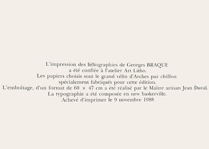 Georges Braque, Composition, Dipe Roi De Sophocle, Lithograph