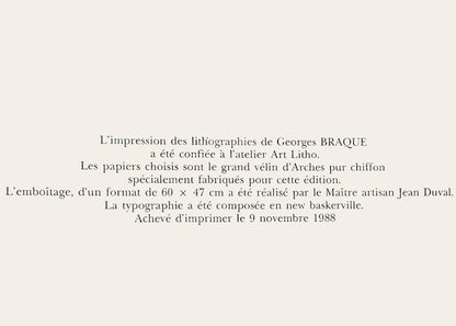 Georges Braque, Composition, Dipe Roi De Sophocle, Lithograph