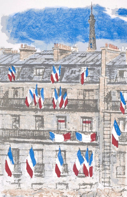 Maurice Brianchon, Le Tricolore, Regards Sur Paris, Lithograph