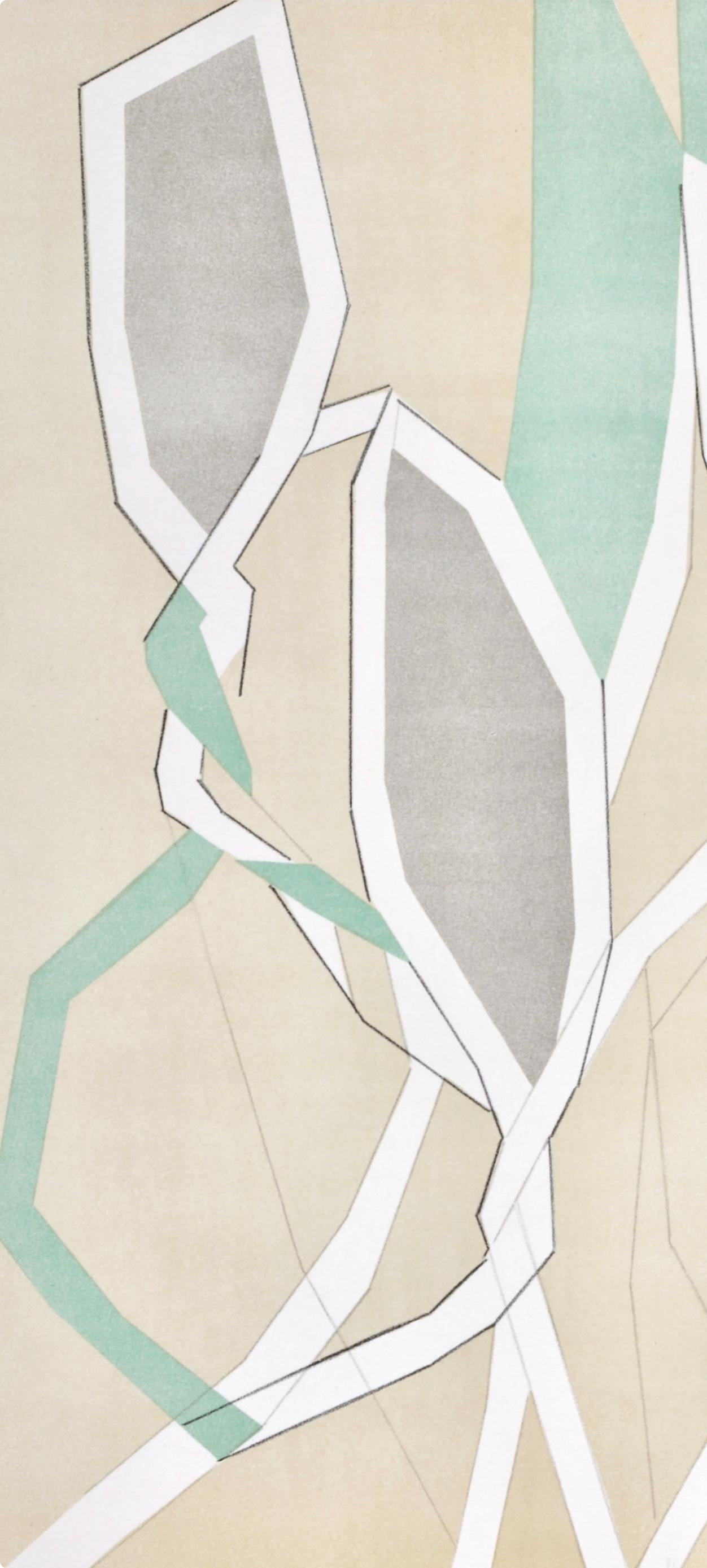 Andr Beaudin, Composition En Vert, Regards Sur Paris, Lithograph